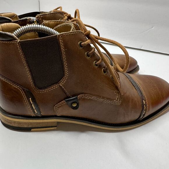 Steve Madden Mens size 7 Jack Chukka Tan Brown Leather Lace Up Dress Boots main image 5
